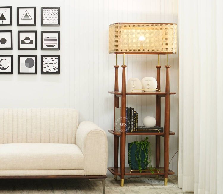 Floor Lamp With Shelves | Standing Light | Lamps for Living Room