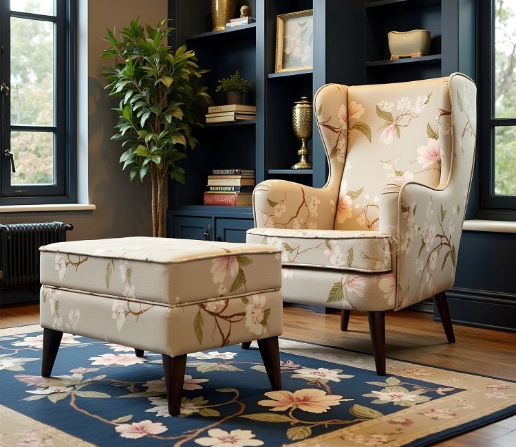 Claudia Lounge Chair (Cotton, Magnolia Beige)