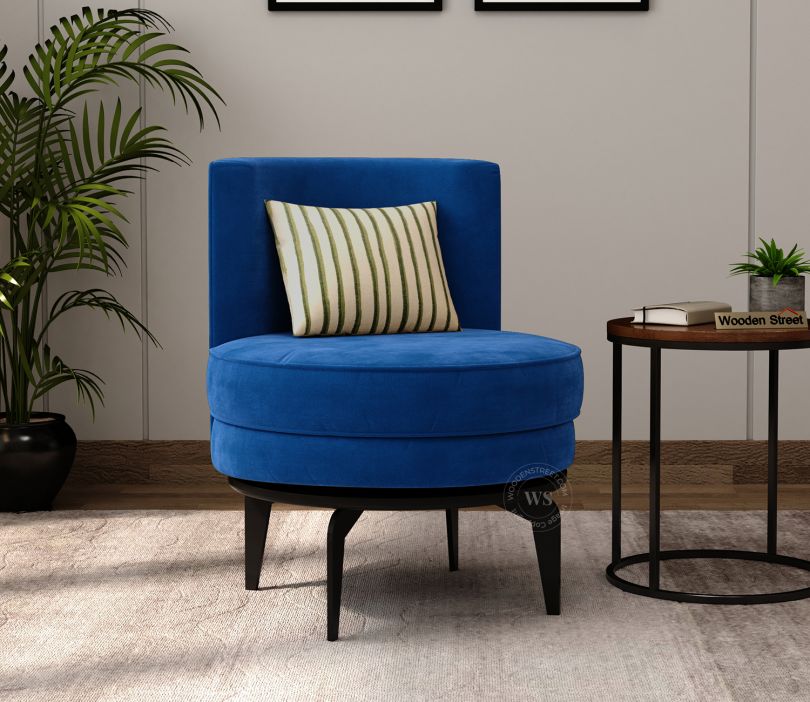 Blue Velvet Swivel Accent Swivel Rocker Chairs Zechuan Blue Velvet