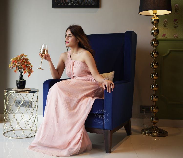 Joan Wingback Chair (Velvet, Indigo Blue) Wing Chair Online - Joan Wingback Chair (Velvet, Indigo Blue)