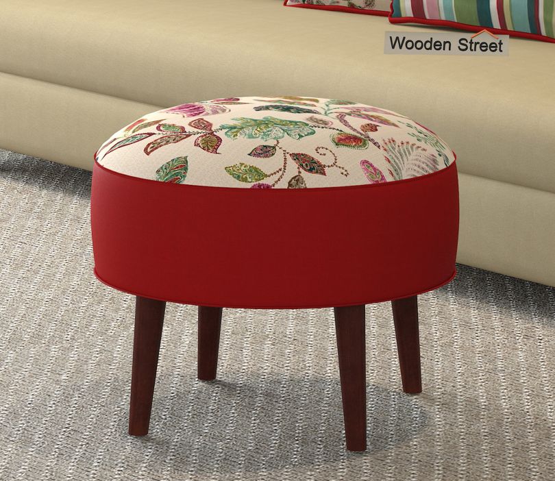 Front Image 1 - Fauna Ottoman (Dusky Rose, Rosy Leaf)