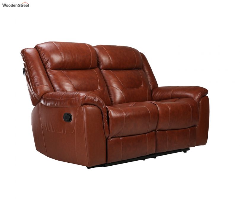 Leather Sofa Double Seat Recliner Sofa Joy Manual Leatherette