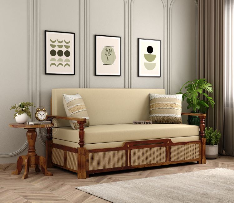 Sofa Set Single Sofa Bed Wooden Raj Solid Sheesham Wood Seater