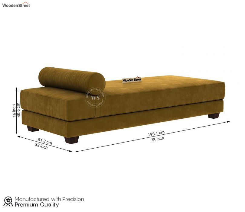 Dimension Image 2 - Corvis Fabric Sofa Cum Bed (Chestnut Brown)