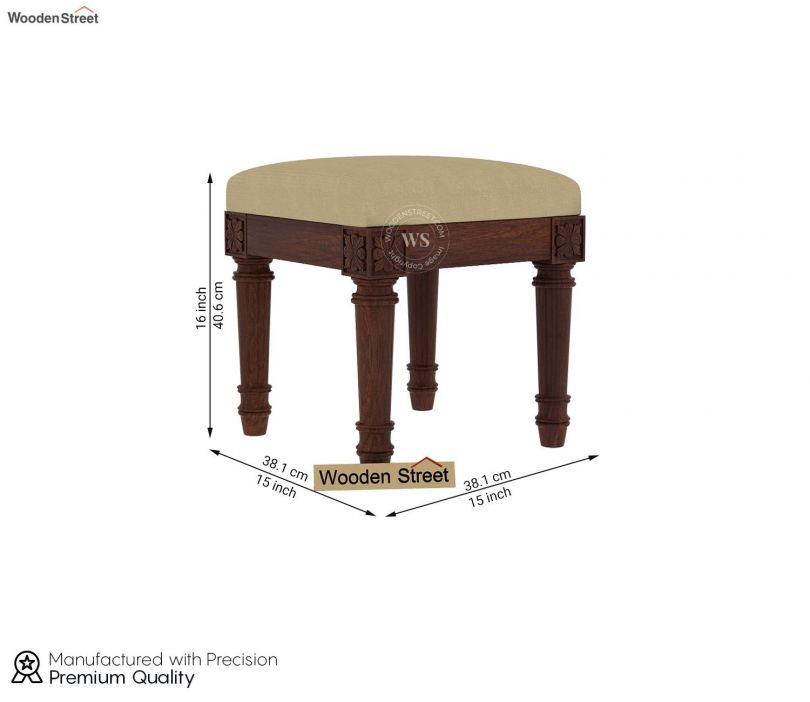 Dimension Image 1 - Archivist Stool (Irish Cream, Walnut Finish)