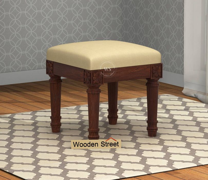 Front Image 1 - Archivist Stool (Irish Cream, Walnut Finish)