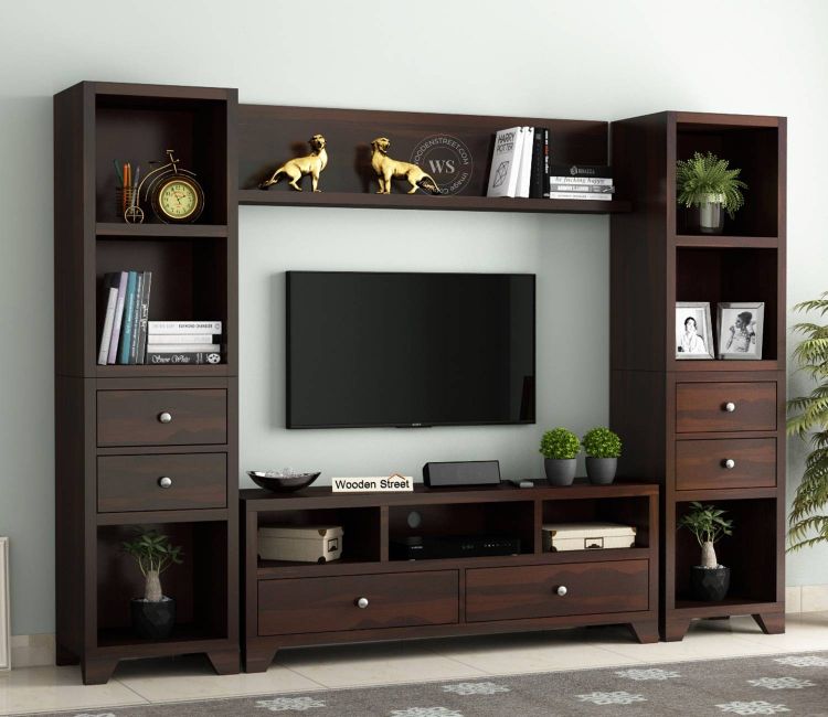 Chappell Sheesham Wood Tv Entertainment Unit (Walnut Finish) Chappell Tv Unit (Walnut Finish)