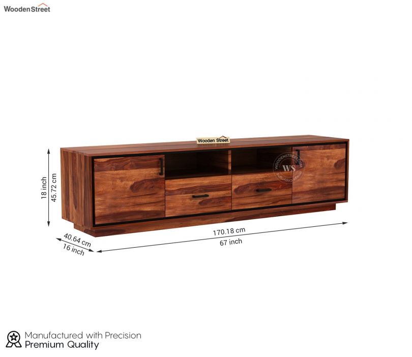 Dimension Image 1 - Medora Tv Unit (Honey Finish)