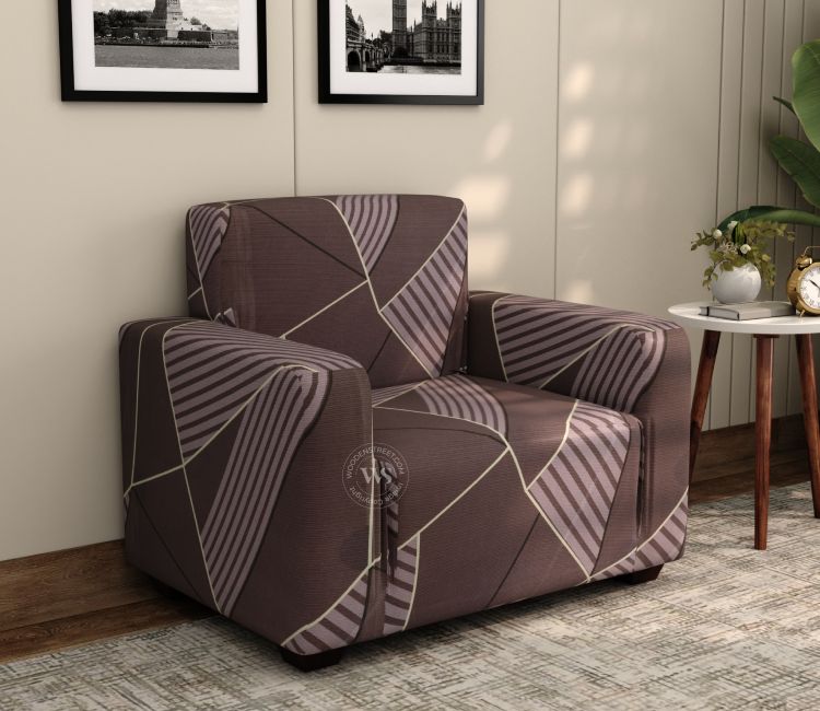 Cason Modern Abstract Printed Polyester Spandex 1 Seater Sofa Cover (Grey) Sofa covers Online - Buy 3 seater sofa cover