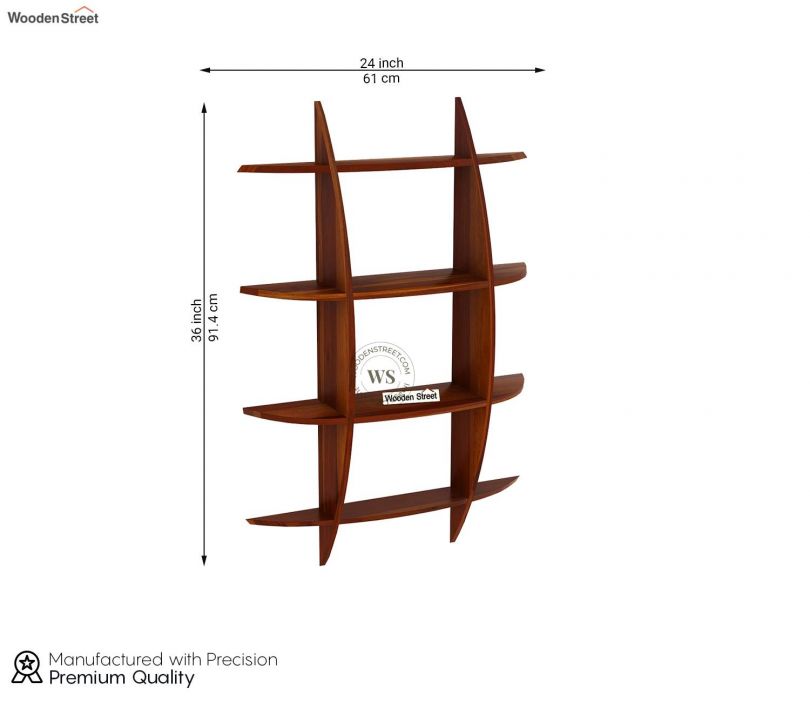Dimension Image 1 - Shelly Wall Shelf (Honey Finish)