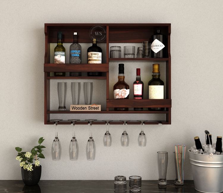 Wooden Wine Glass Rack Wine Holder For Shelf Rustic Wood Wine