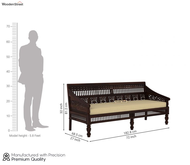 Dimension Image 2 - Alanis Wooden Sofa Set (Walnut Finish)