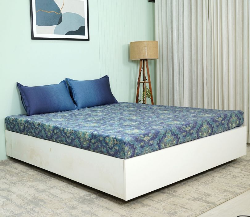 King Size Single Bedsheet With Two Pillow Cover Buy Spring Flat