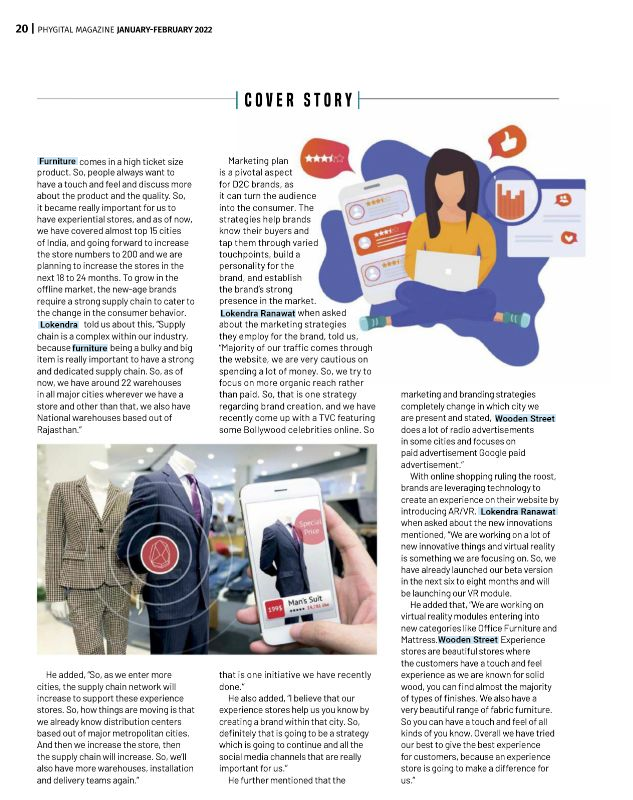 Woodenstreet Phygital magazine